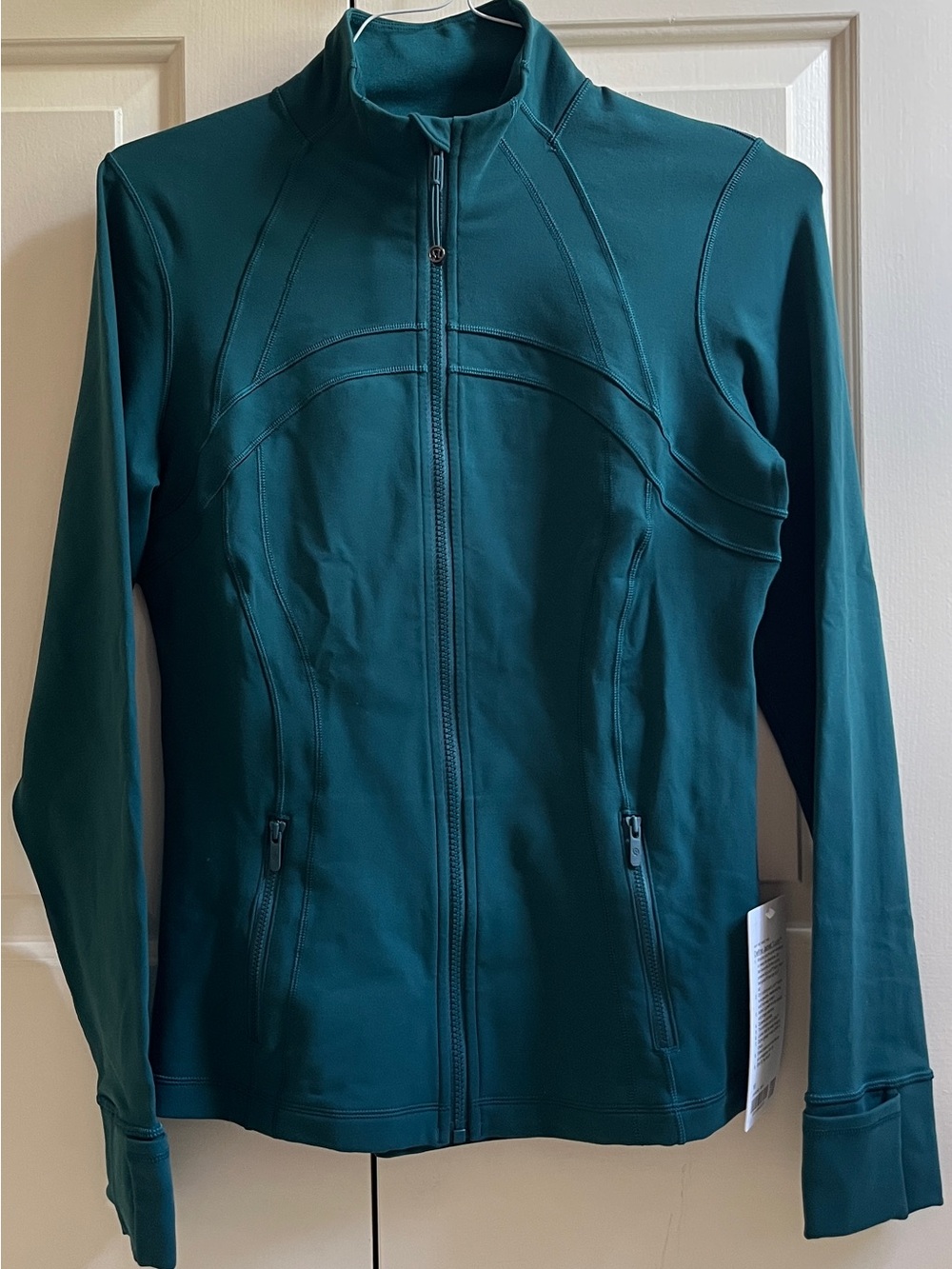 NWT!🍒LULULEMON DEFINE Jacket sz 10 STORM TEAL GREEN Full-Length *LUON